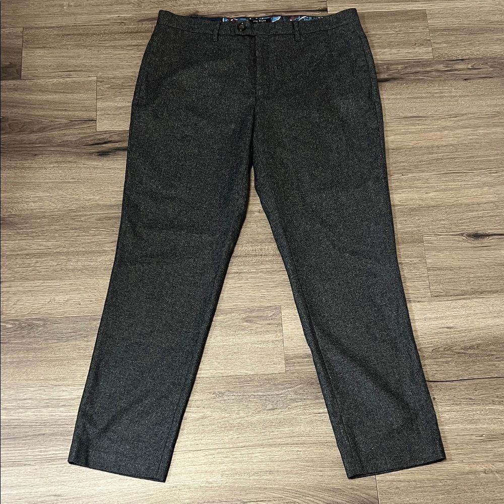 Ted Baker London Charcoal Gray Slim Fit Dress Pants unavailable